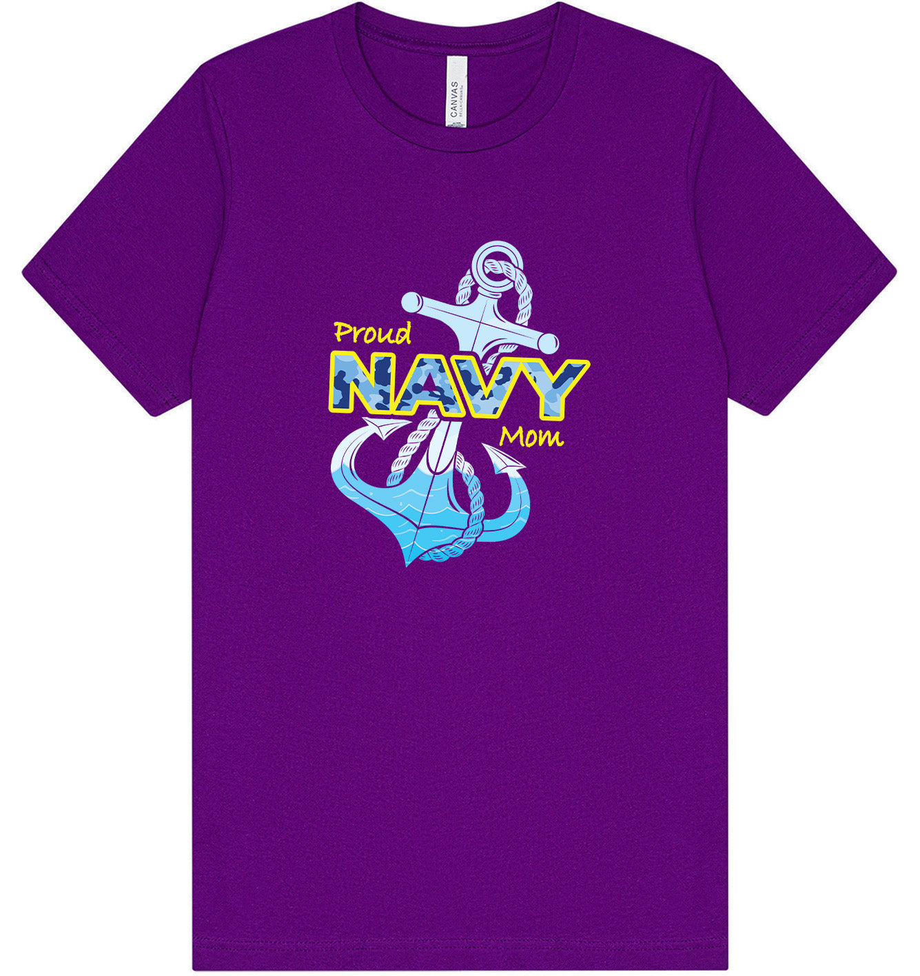 Proud Navy Mom Adult Bella Canvas Shirt