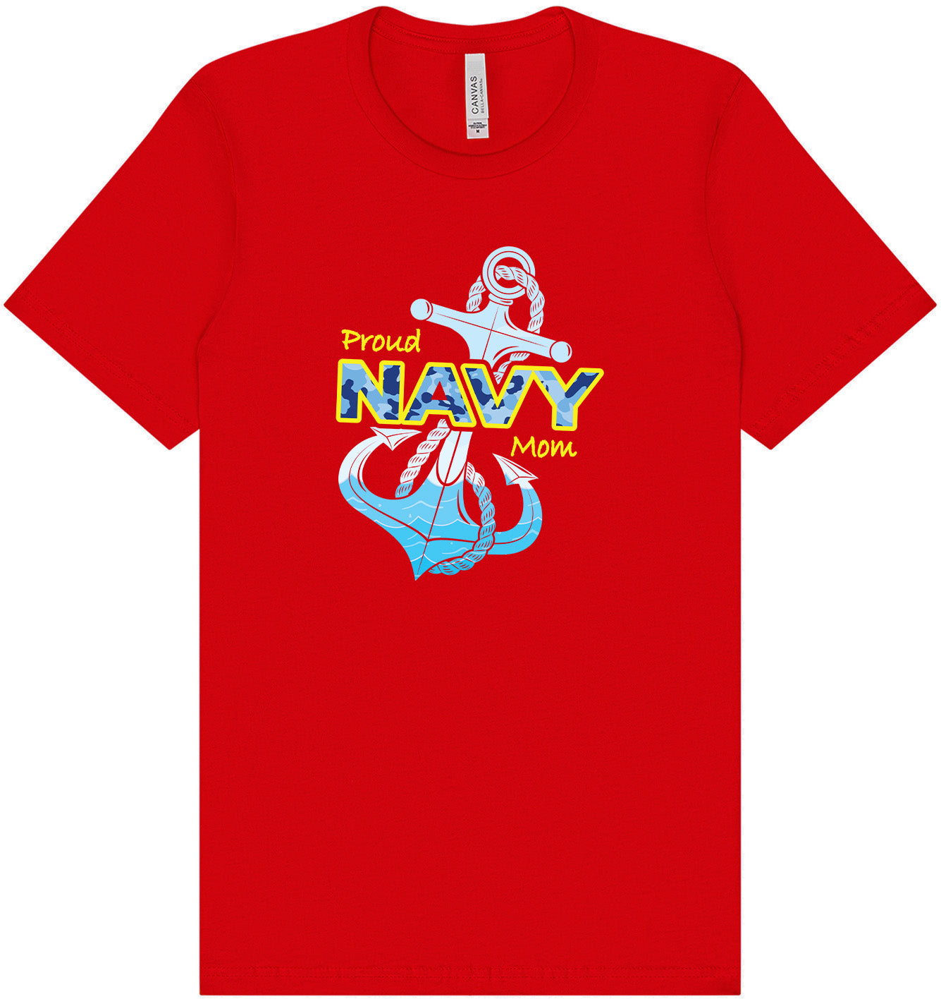 Proud Navy Mom Adult Bella Canvas Shirt