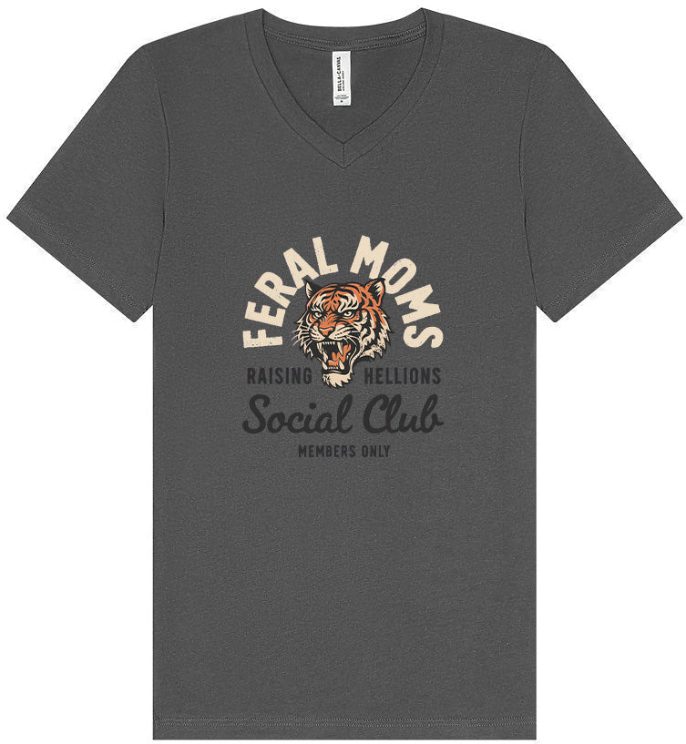 Feral Moms Social Club Unisex V-Neck Shirt