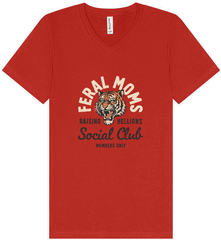 Feral Moms Social Club Unisex V-Neck Shirt