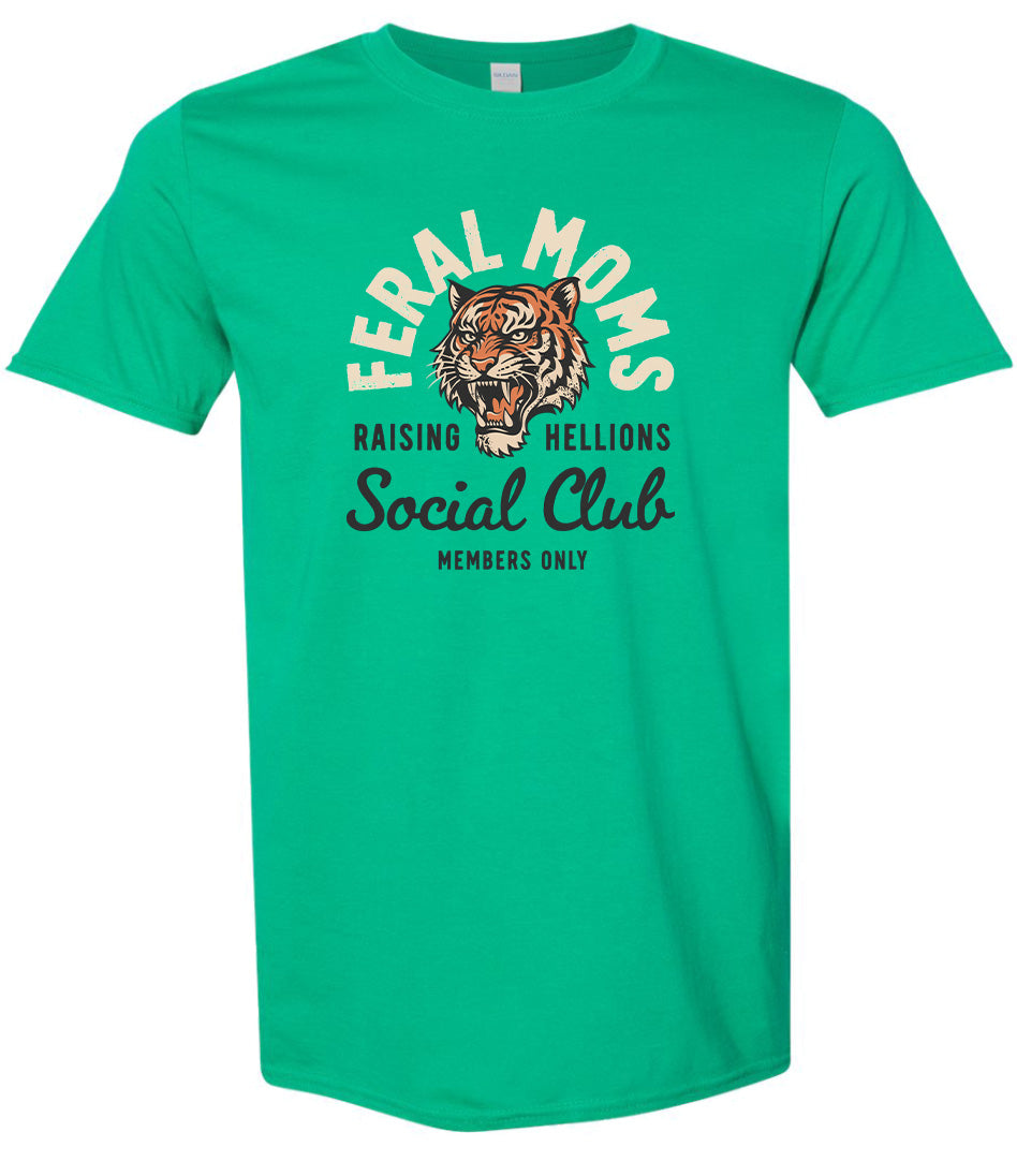 Feral Moms Social Club Adult Gildan Soft Shirt
