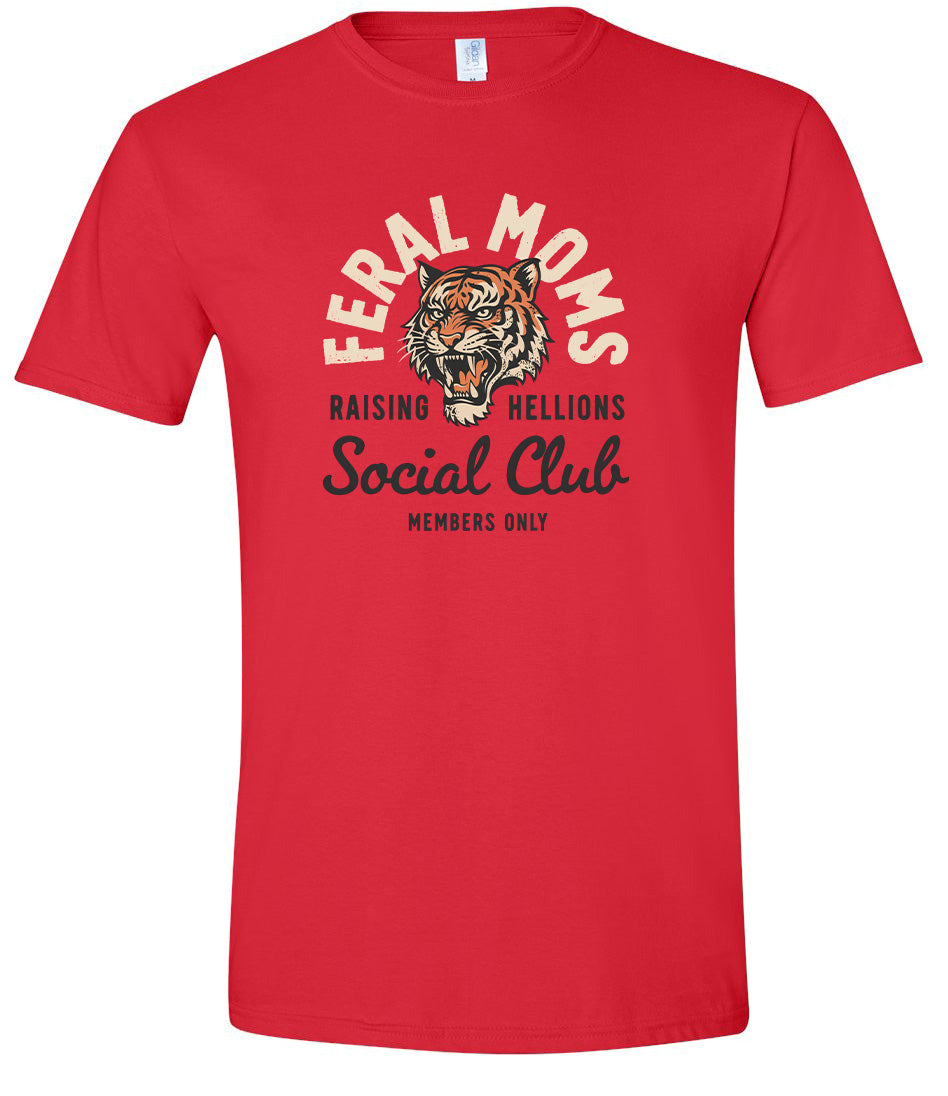 Feral Moms Social Club Adult Gildan Soft Shirt