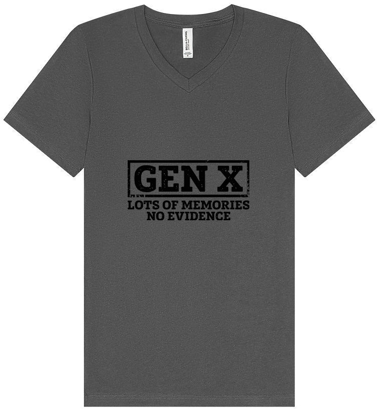 Gen X No Evidence Unisex V-Neck Shirt