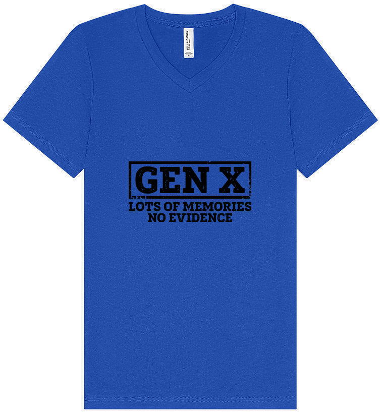 Gen X No Evidence Unisex V-Neck Shirt