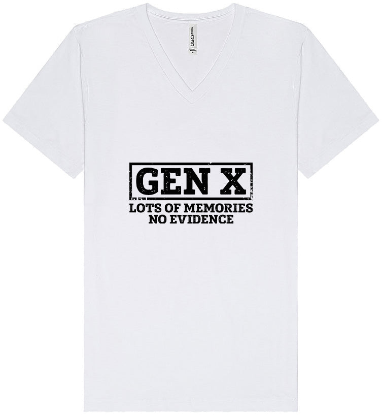 Gen X No Evidence Unisex V-Neck Shirt