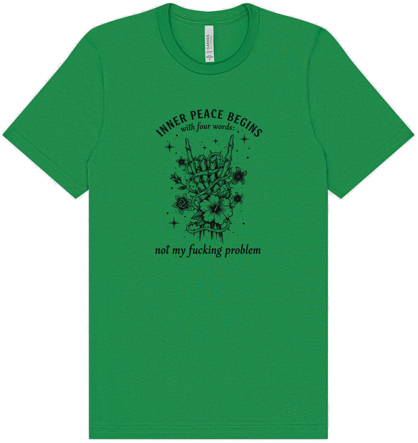 Inner Peace Begins With... Adult Bella Canvas Shirt