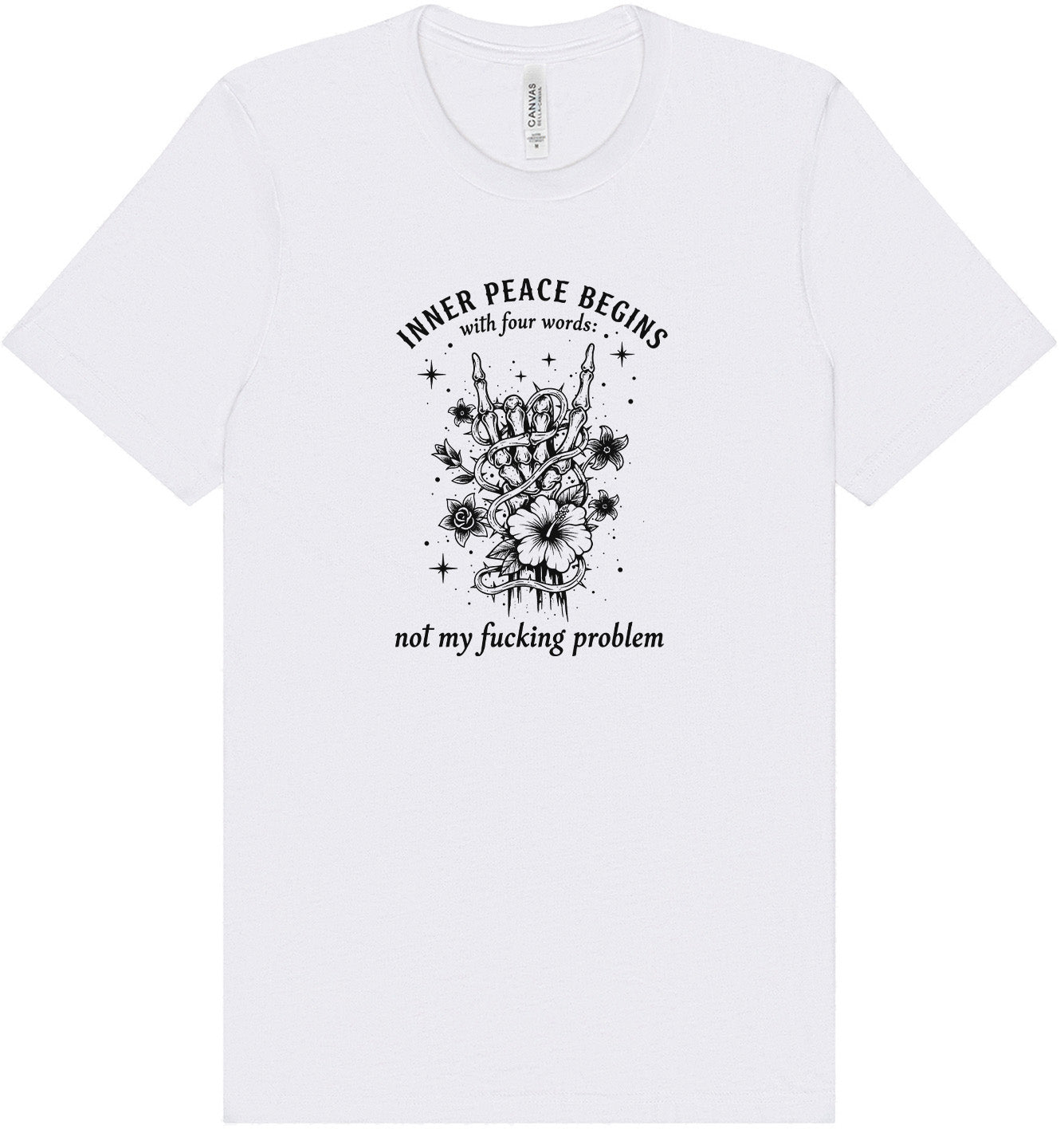 Inner Peace Begins With... Adult Bella Canvas Shirt