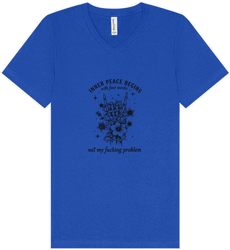 Inner Peace Begins With... Unisex V-Neck Shirt