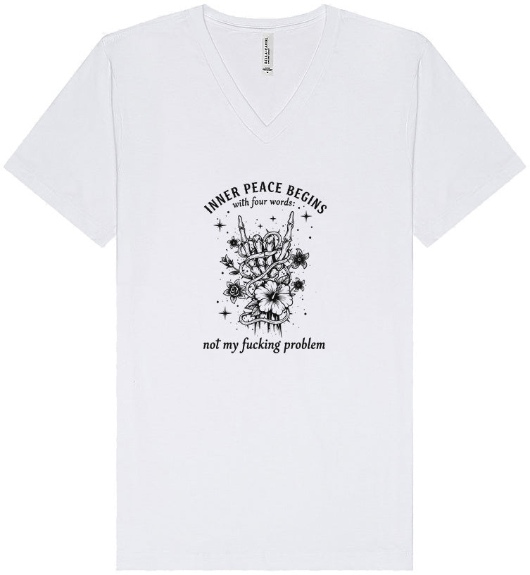 Inner Peace Begins With... Unisex V-Neck Shirt