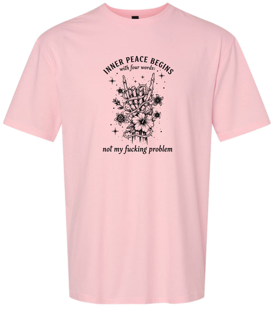 Inner Peace Begins With... Adult Gildan Soft Shirt