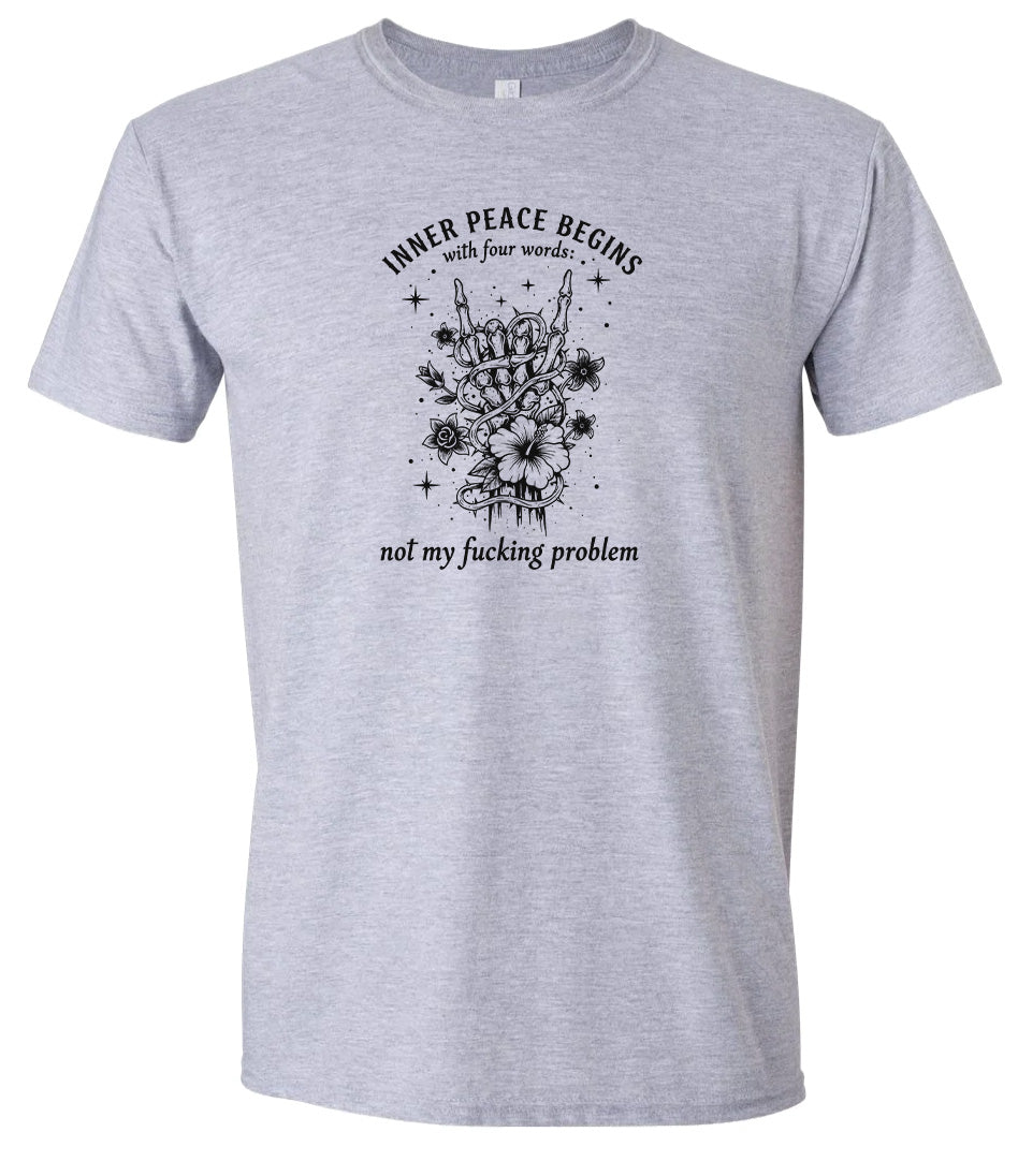 Inner Peace Begins With... Adult Gildan Soft Shirt