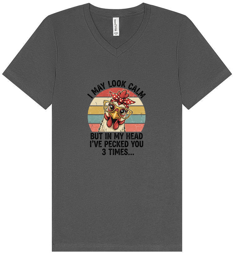 Pecked You in My Head Unisex V-Neck Shirt