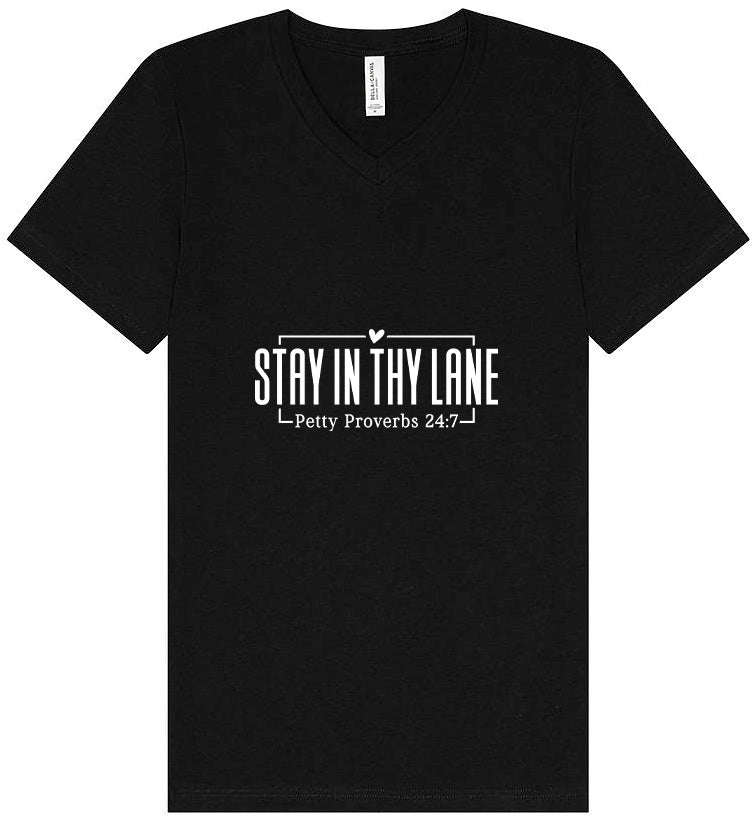 Stay in Thy Lane Unisex V-Neck Shirt