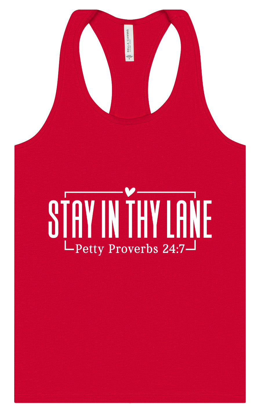 Stay in Thy Lane Women's Racerback Tank