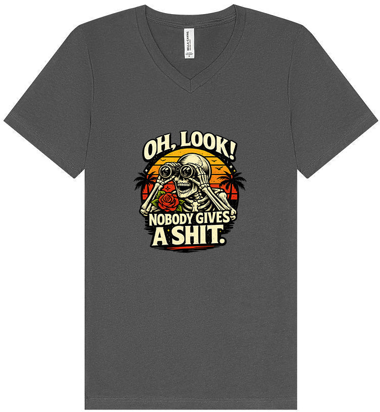 Oh Look! Nobody Gives a Shit! Unisex V-Neck Shirt