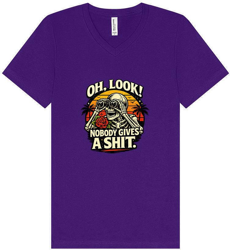 Oh Look! Nobody Gives a Shit! Unisex V-Neck Shirt