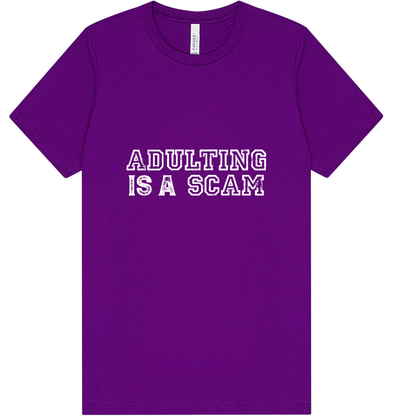 Adulting is a Scam Adult Bella Canvas Shirt