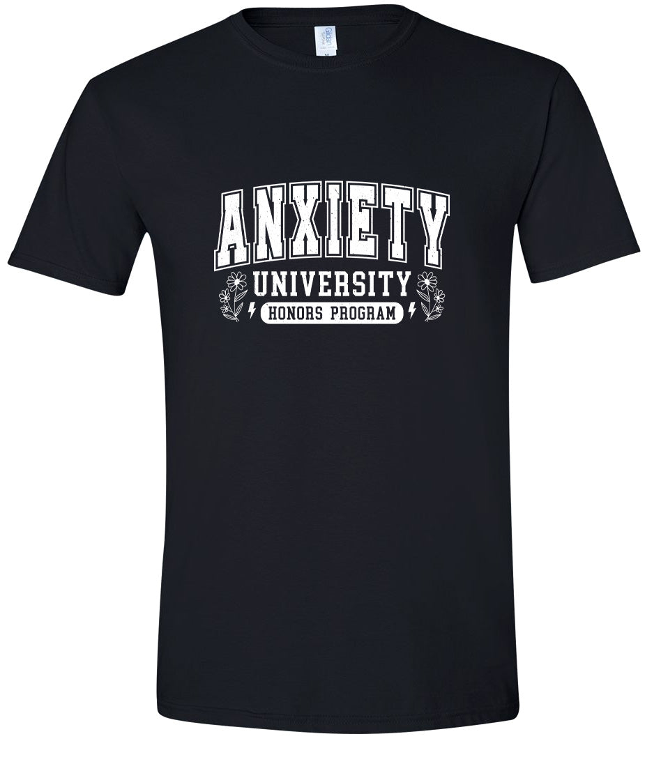 Anxiety University Adult Gildan Soft Shirt