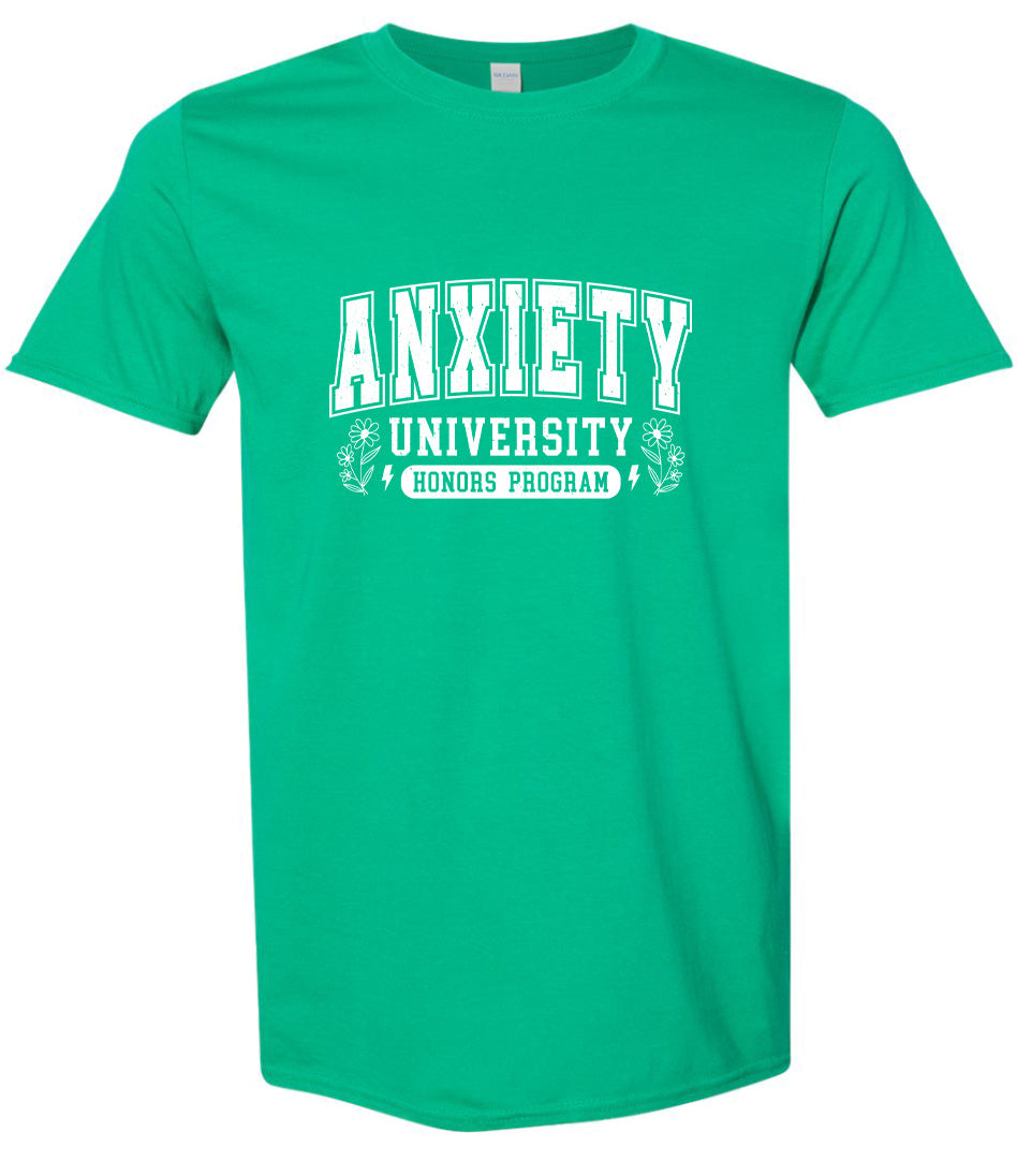 Anxiety University Adult Gildan Soft Shirt