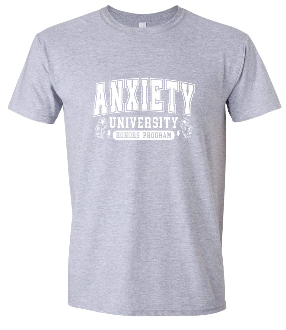 Anxiety University Adult Gildan Soft Shirt