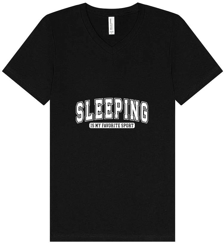Sleeping is My Favorite Sport Unisex V-Neck Shirt