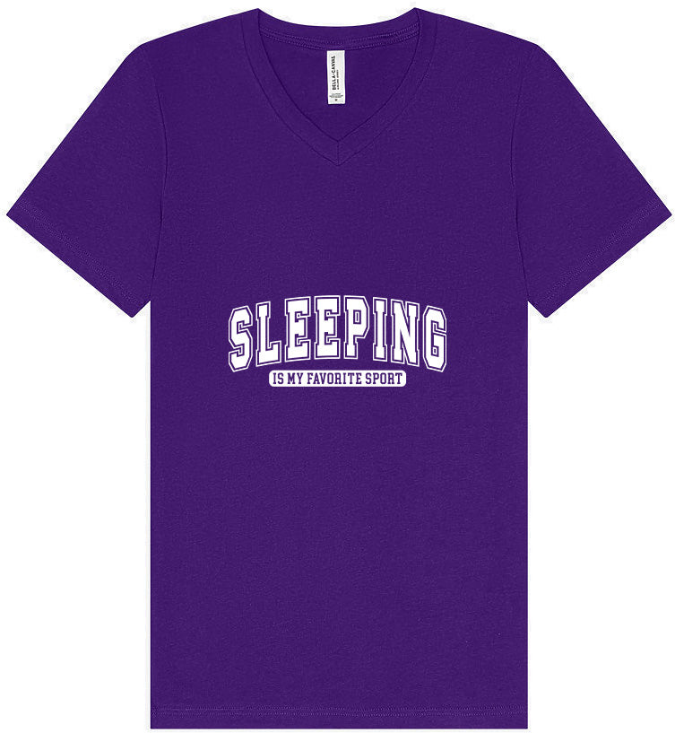 Sleeping is My Favorite Sport Unisex V-Neck Shirt