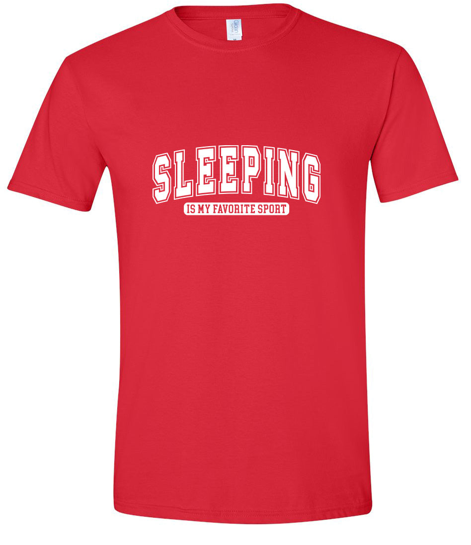 Sleeping is My Favorite Sport Adult Gildan Soft Shirt
