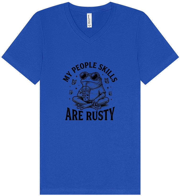 People Skills are Rusty Unisex V-Neck Shirt