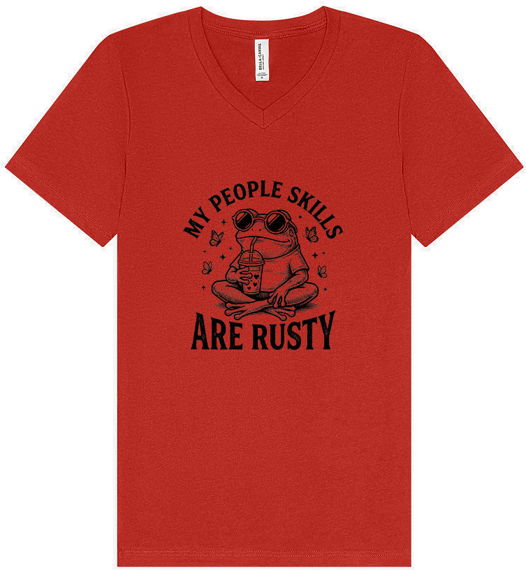 People Skills are Rusty Unisex V-Neck Shirt