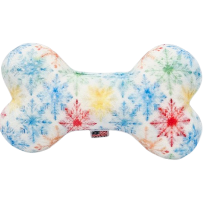 Pet and Dog Plush Bone Toy, "Pastel Christmas"