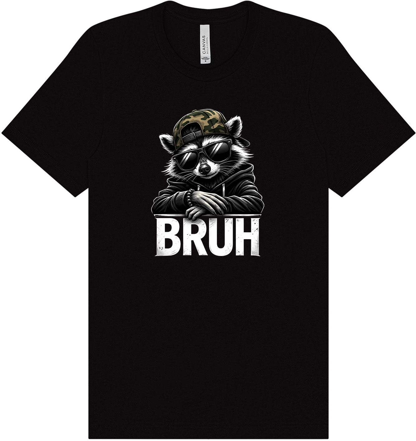 Bruh Raccoon Adult Bella Canvas Shirt