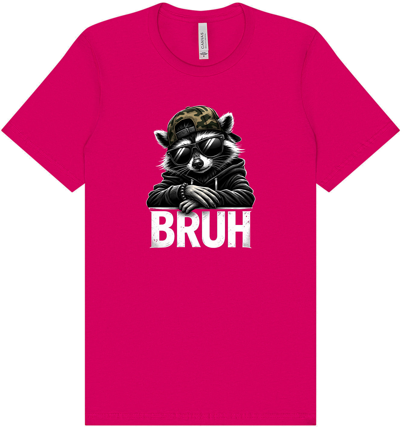 Bruh Raccoon Adult Bella Canvas Shirt