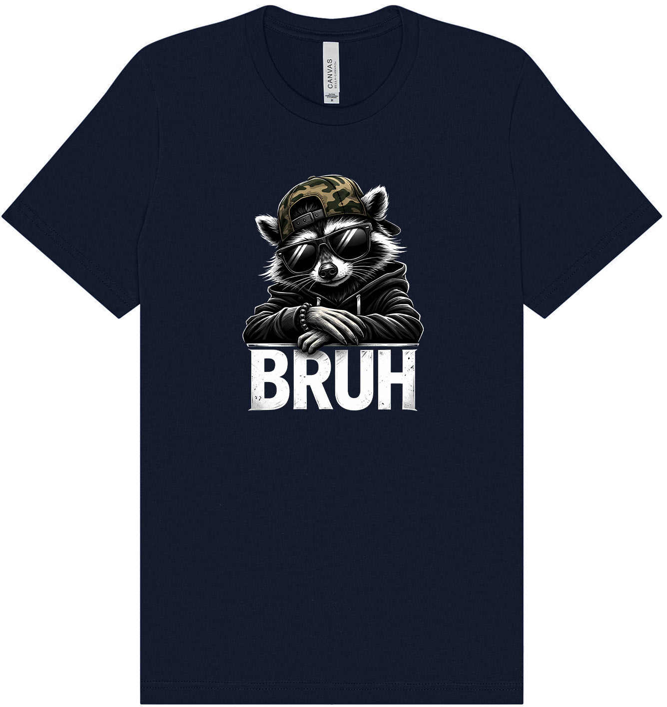 Bruh Raccoon Adult Bella Canvas Shirt