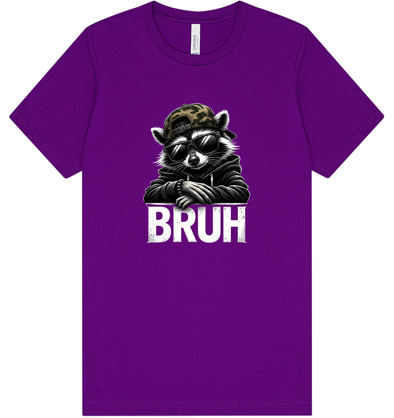 Bruh Raccoon Adult Bella Canvas Shirt
