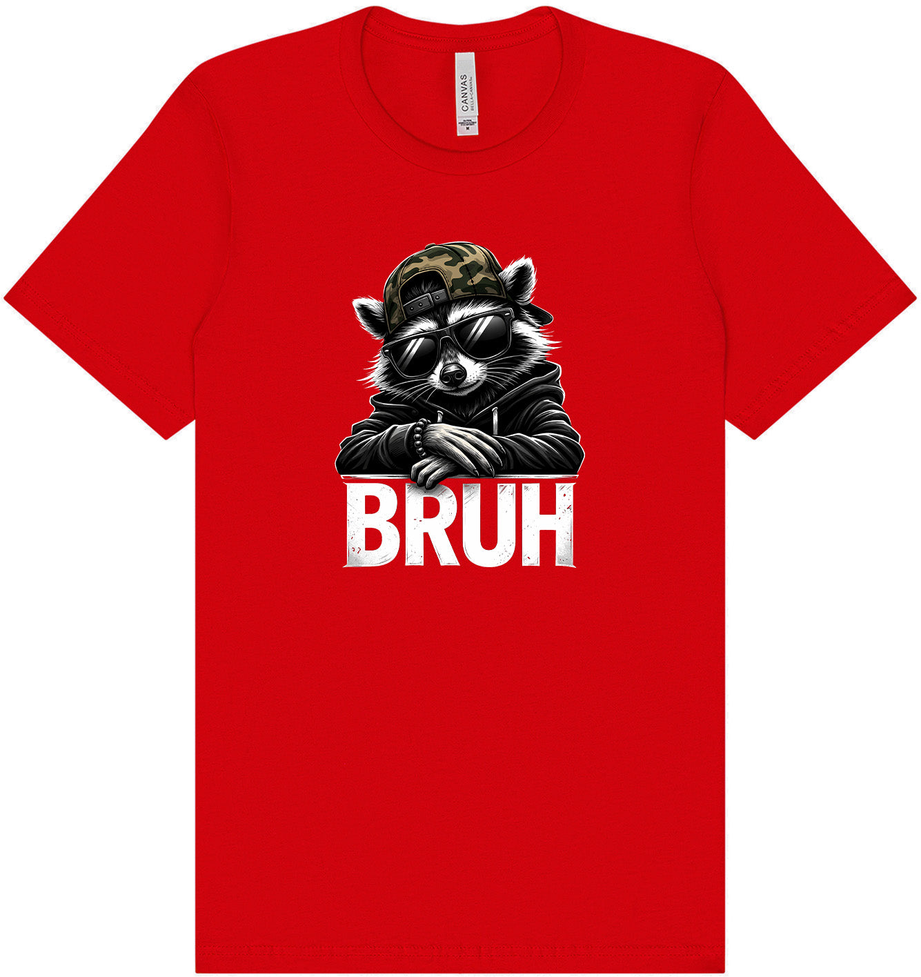Bruh Raccoon Adult Bella Canvas Shirt