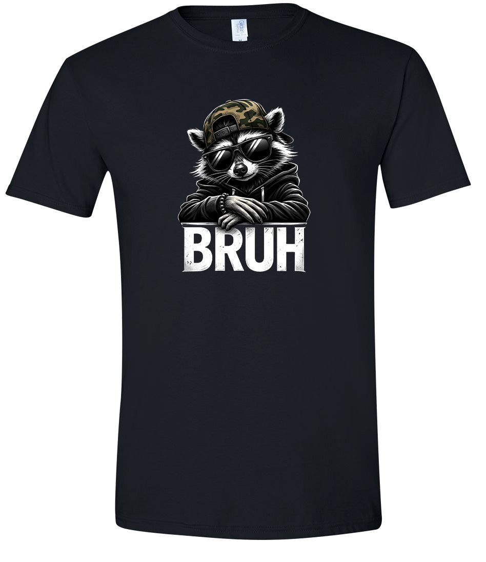 Bruh Raccoon Children's Gildan Soft Shirt