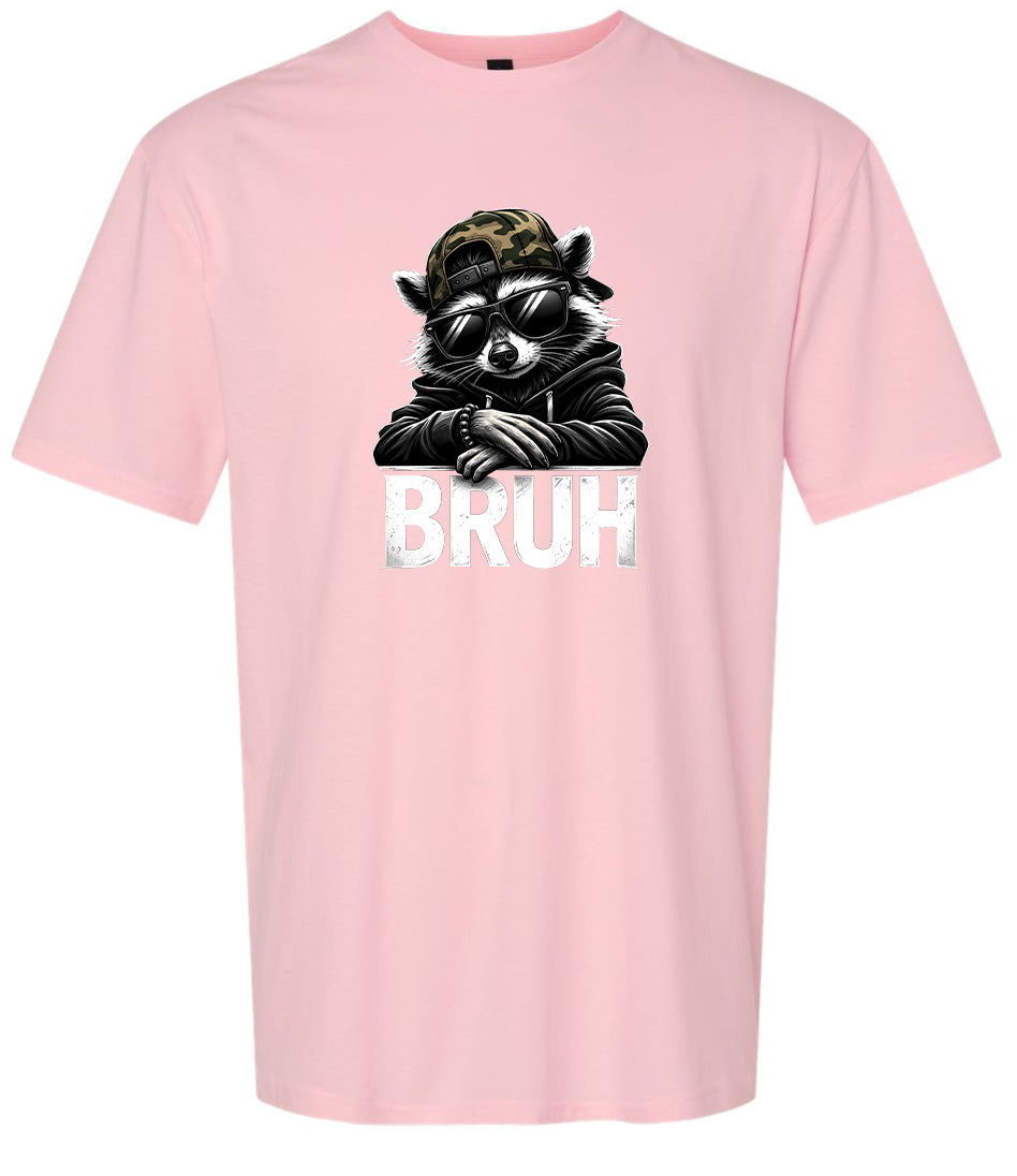 Bruh Raccoon Children's Gildan Soft Shirt