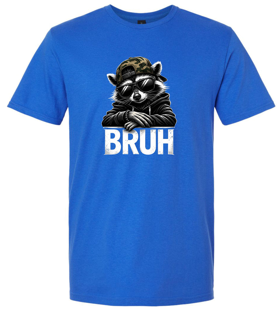 Bruh Raccoon Children's Gildan Soft Shirt