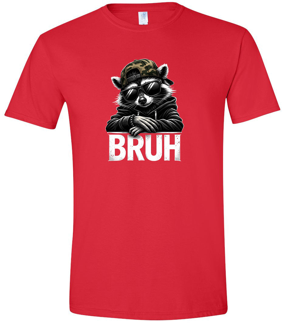 Bruh Raccoon Children's Gildan Soft Shirt