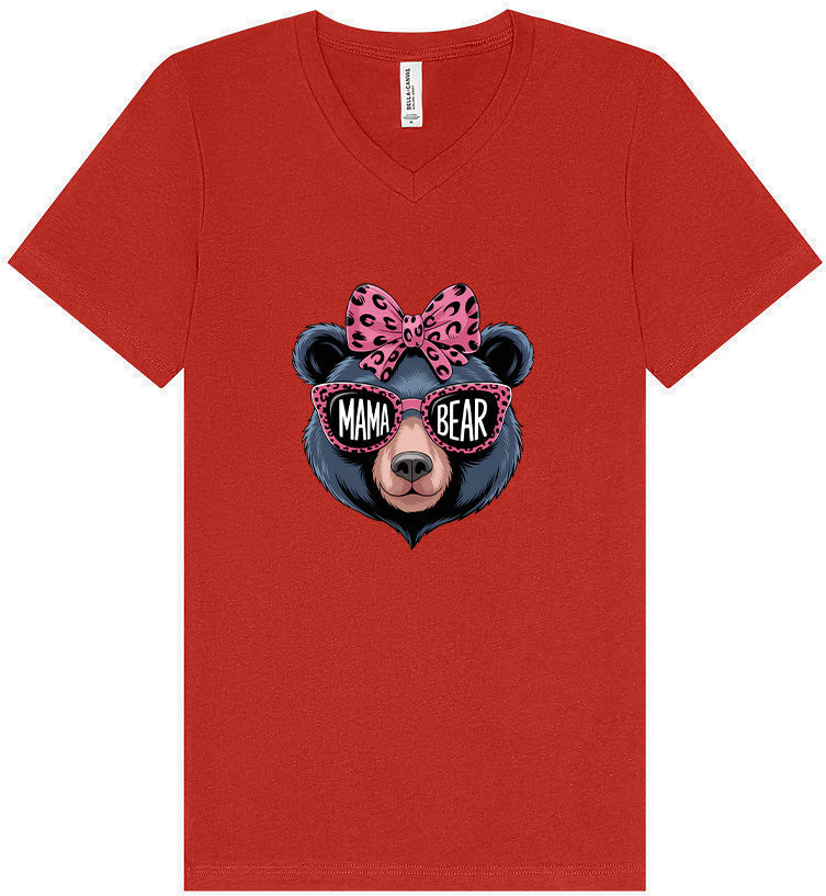 Stylish Mama Bear Unisex V-Neck Shirt