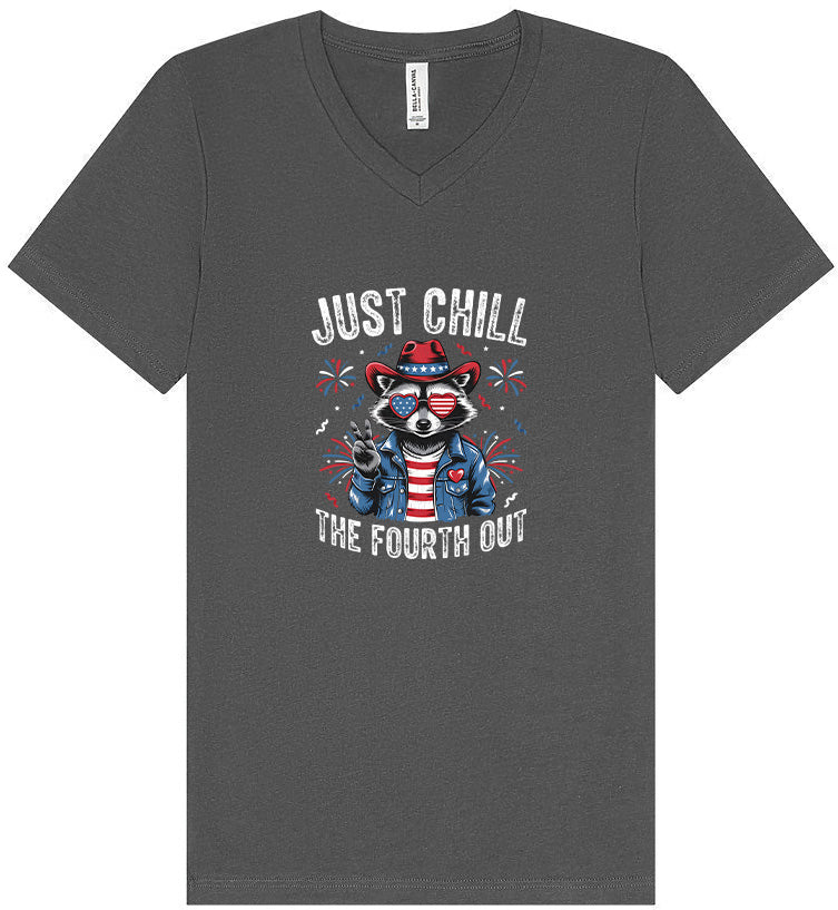 Chill the Fourth Out Unisex V-Neck Shirt