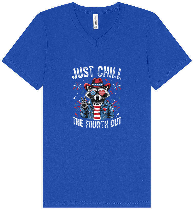 Chill the Fourth Out Unisex V-Neck Shirt
