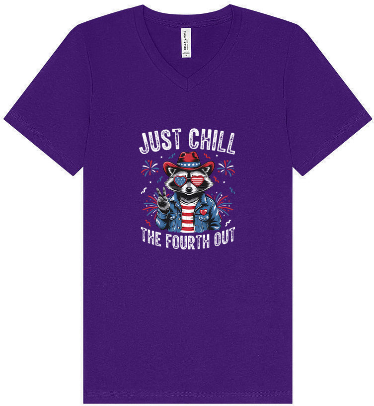 Chill the Fourth Out Unisex V-Neck Shirt