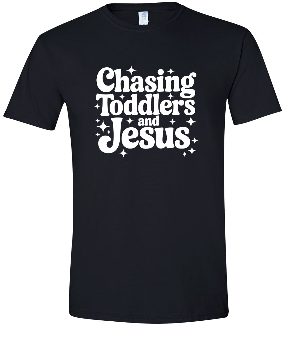Chasing Toddlers and Jesus Adult Gildan Soft Shirt