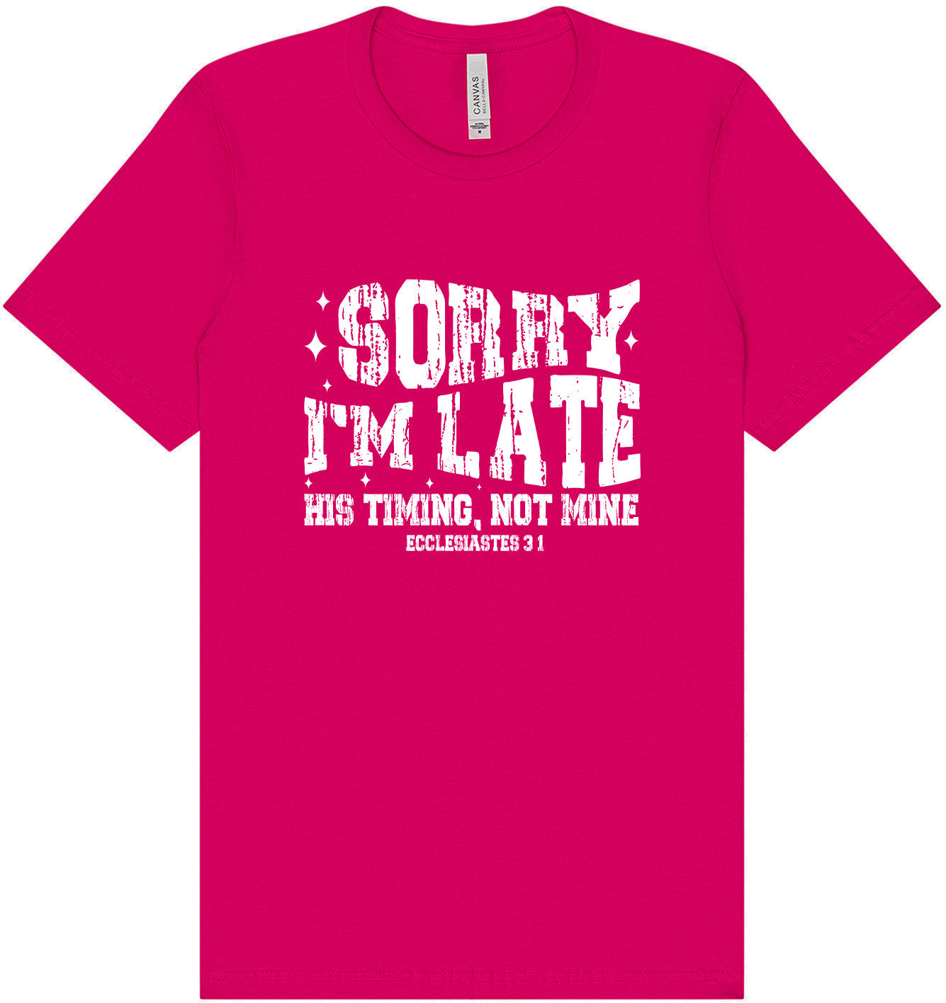 His Timing, Not Mine Adult Bella Canvas Shirt