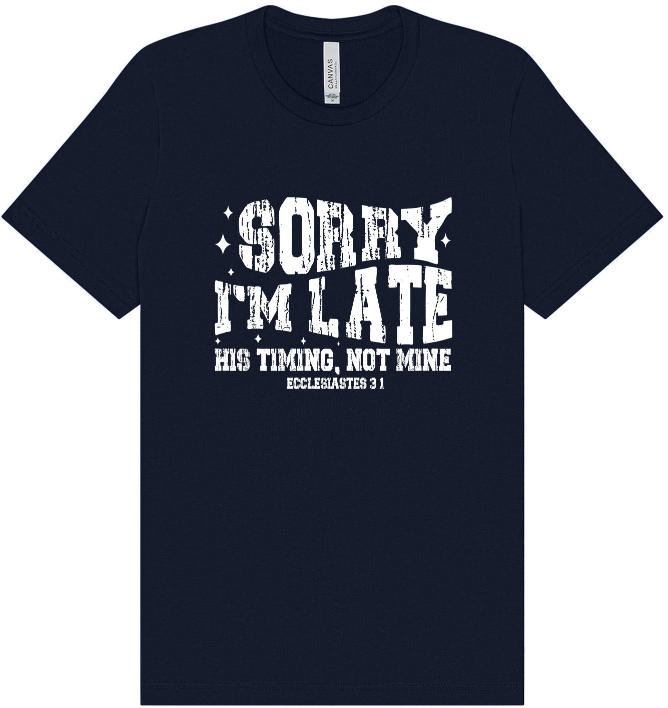 His Timing, Not Mine Adult Bella Canvas Shirt
