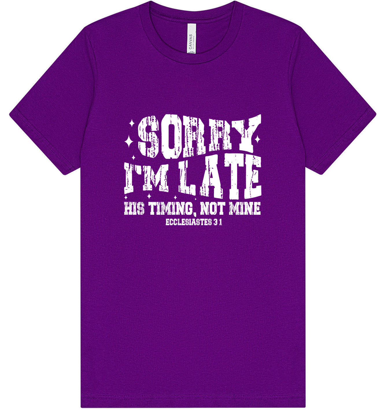 His Timing, Not Mine Adult Bella Canvas Shirt