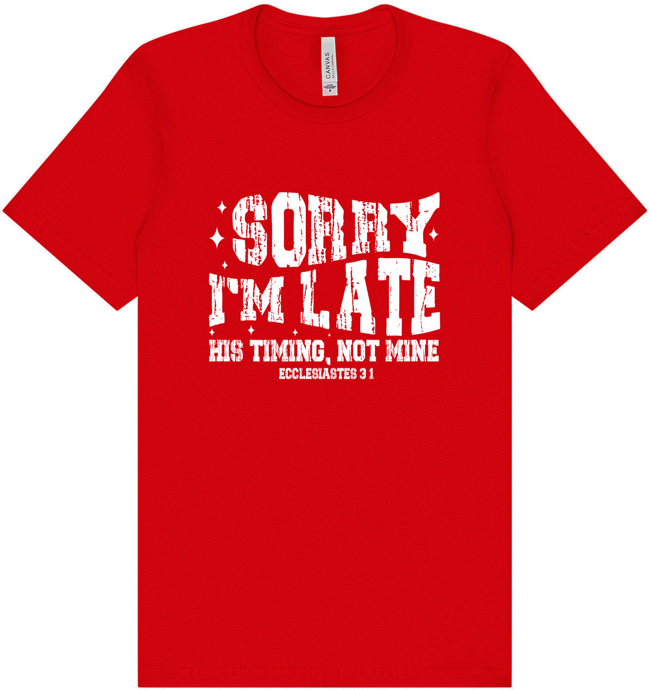 His Timing, Not Mine Adult Bella Canvas Shirt