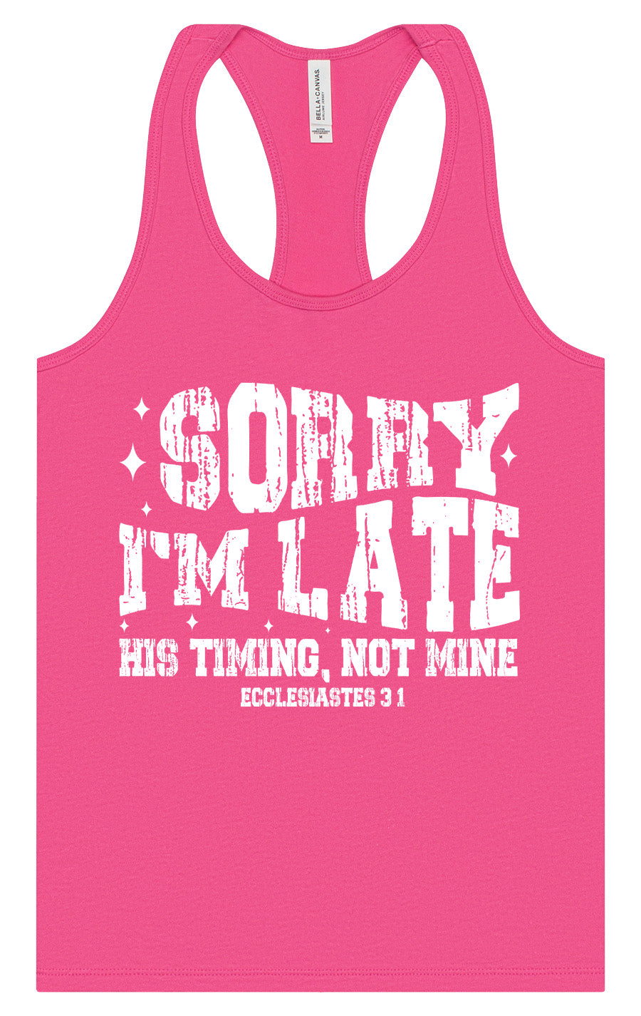 His Timing, Not Mine Women's Racerback Tank