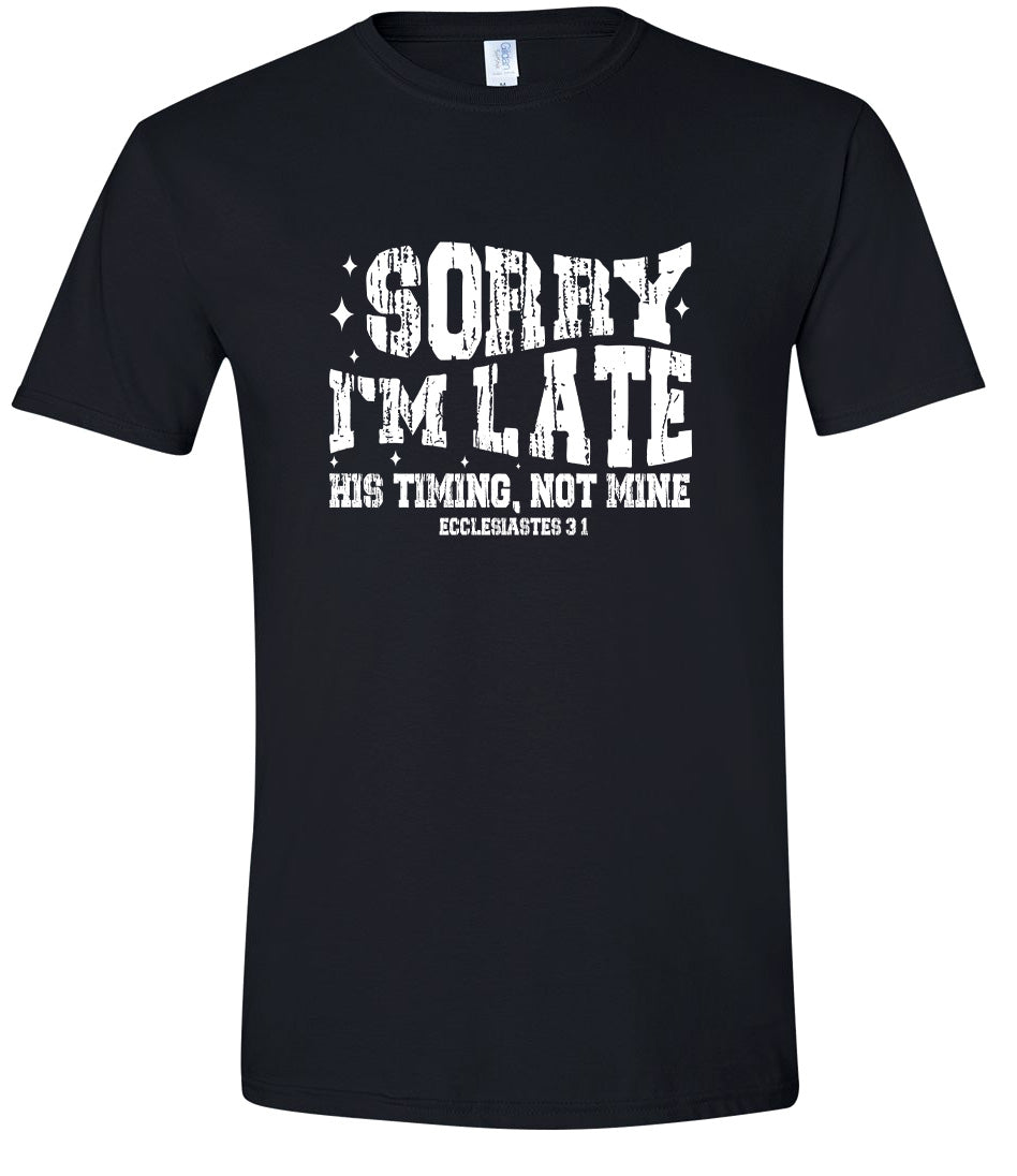 His Timing, Not Mine Adult Gildan Soft Shirt
